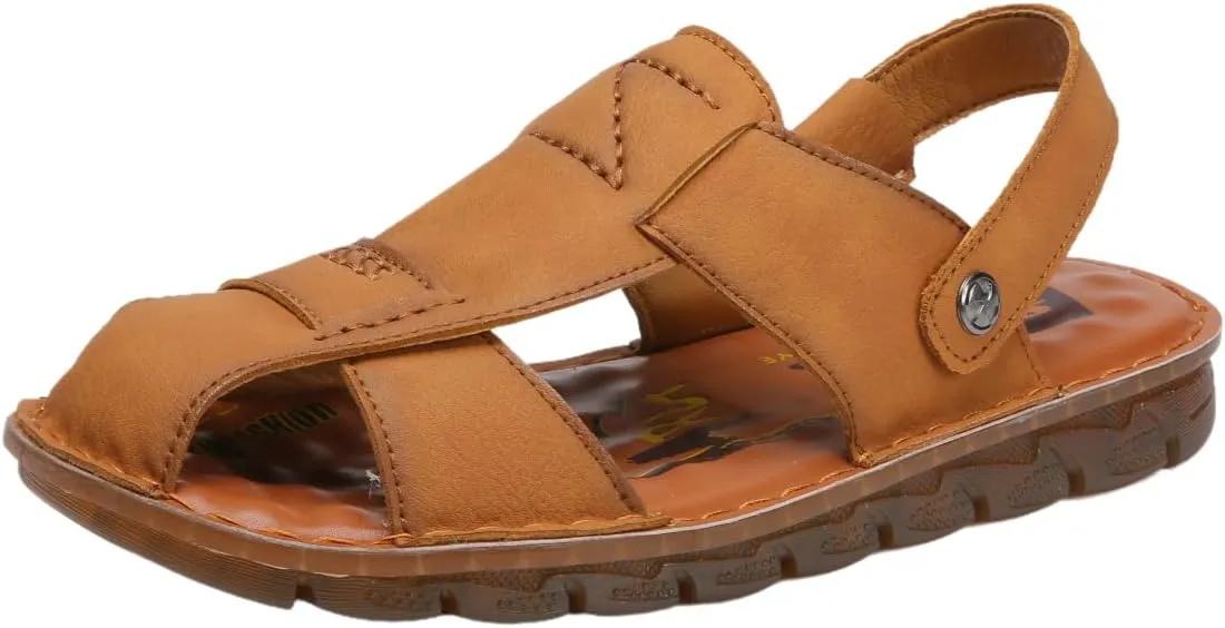 Shaire Men's Casual Sandals Slippers Beach Sandals Men's Closed Toe Fisherman Sandals