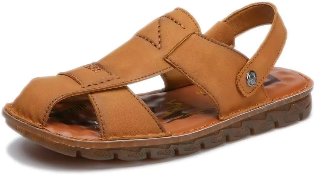 Shaire Men's Casual Sandals Slippers Beach Sandals Men's Closed Toe Fisherman Sandals