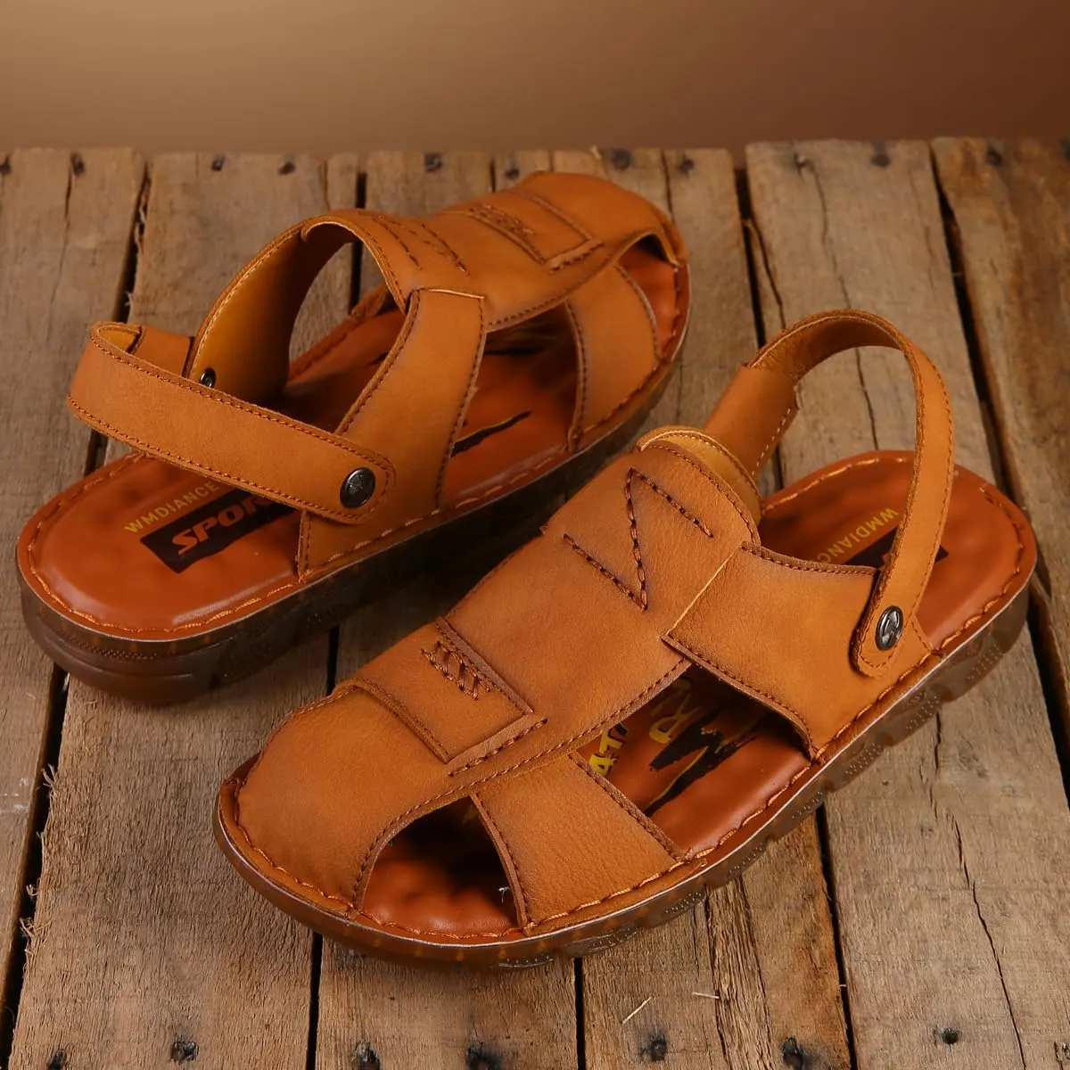 Shaire Men's Casual Sandals Slippers Beach Sandals Men's Closed Toe Fisherman Sandals