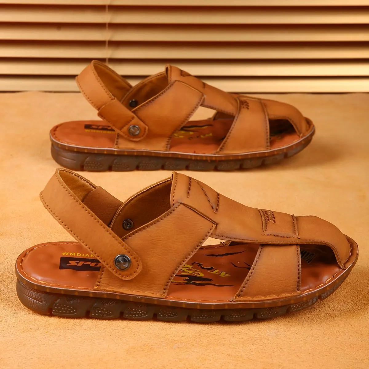 Shaire Men's Casual Sandals Slippers Beach Sandals Men's Closed Toe Fisherman Sandals