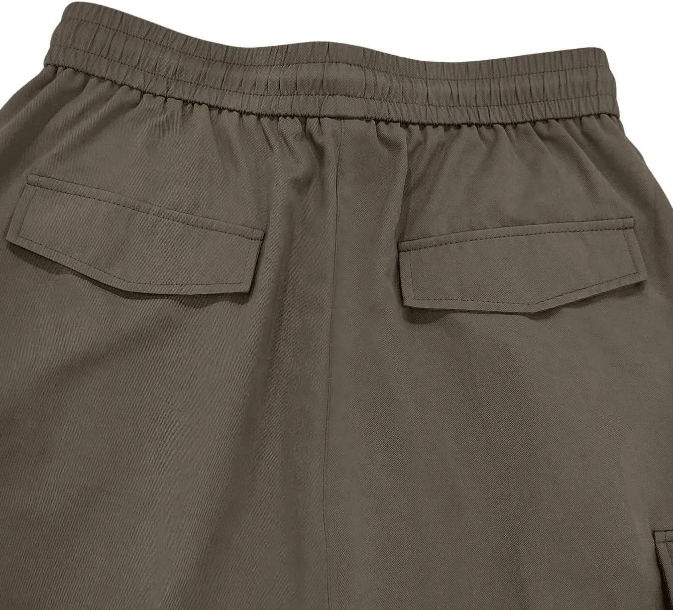 SHENHE Men's Elastic Waist Drawstring Loose Outdoor Hiking Streetwear Cargo Pants