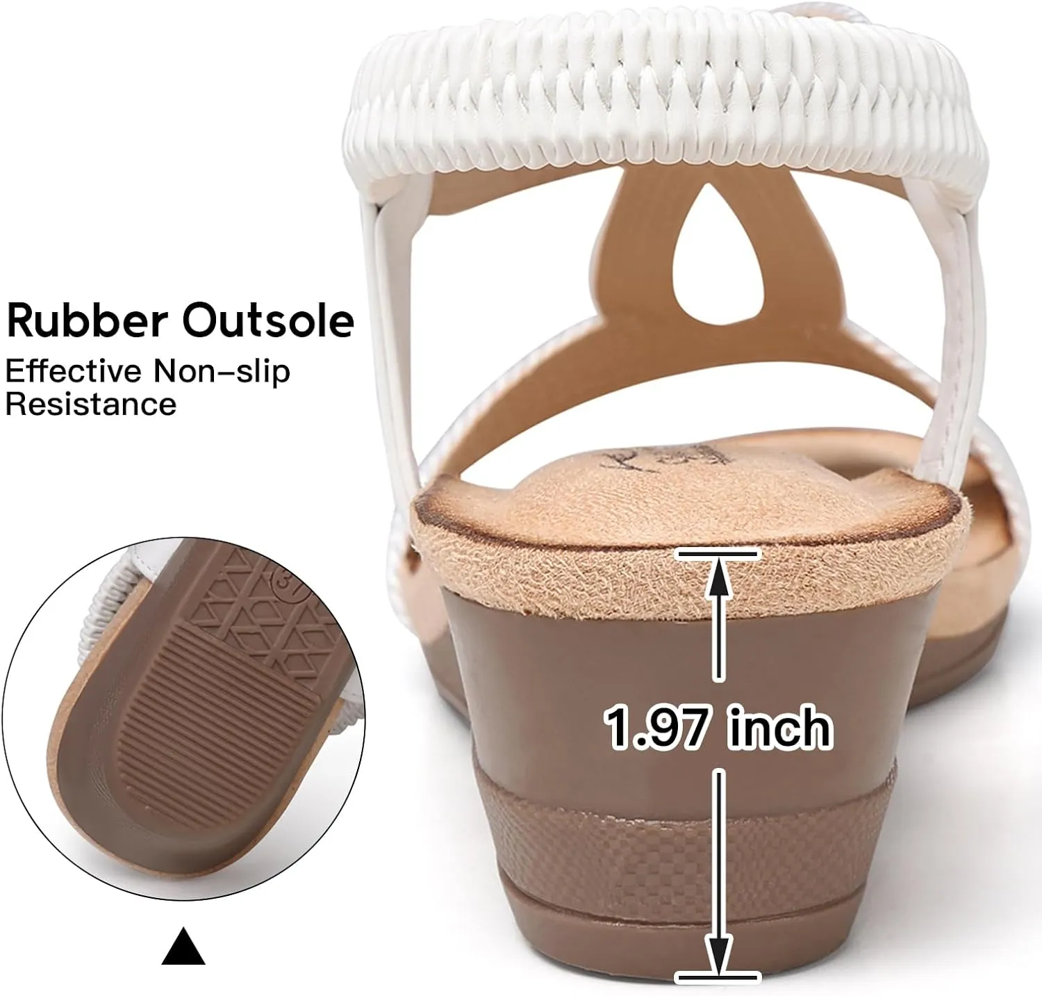 SHIBEVER Wedge Sandals for Women Dressy: Summer Low Wedges Comfortable Open Toe Sandals