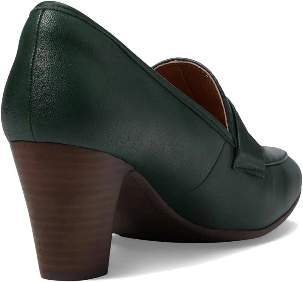 SHODENSE Women Chunky Kitten Heel Pumps Shoes Round Closed Toe Slip On Suede Penny Loafers Mid Block Heels Dress Loafer Matte Almond Toe Comfort Oxford Shoes Office Work Classic Elegant 4-11 M US