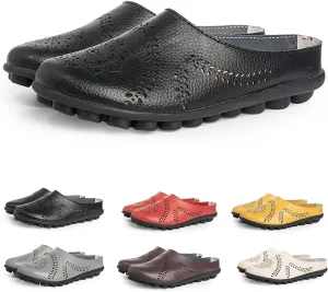 Shoes for Women - Casual All-Match Hollow Slippers, Women's Comfortable Mules Hollow Slippers, Sandals Flats Comfy Loafers for Women Slip-on Loafer
