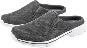 Slip on Mules & Clogs for Women Men Mesh Knit Open Back Walking Shoes Breathable Comfort Sneakers Orthopedic Slippers