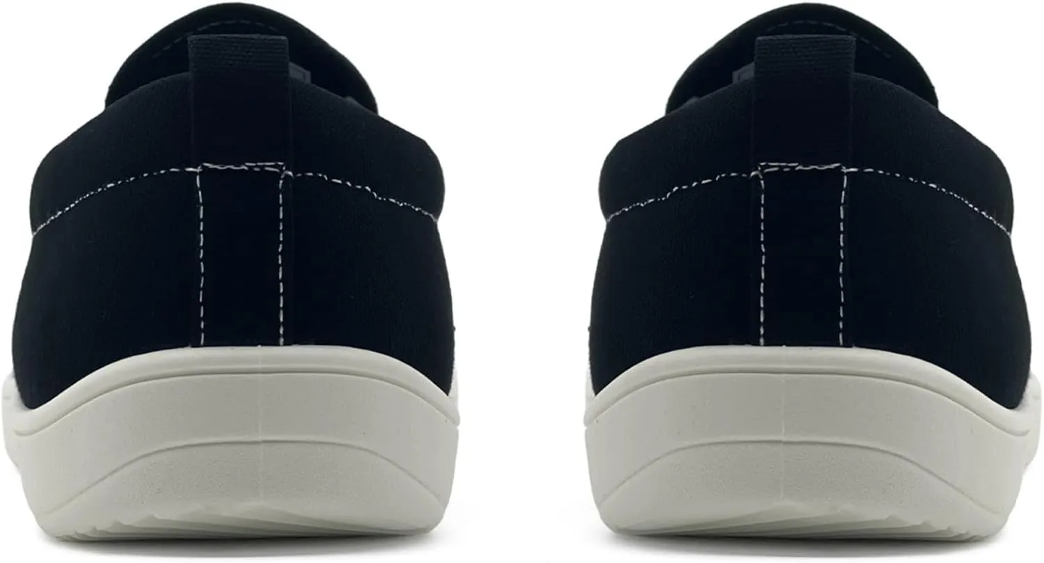 Slip on Shoes for Men, Classic Canvas Casual Shoes Comfortable Flats Men's White Loafers Low Top Sneakers Hands Free