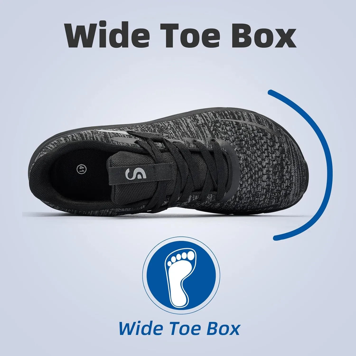 Slow Man Wide Toe Box Mens Walking Sneakers Wide Width Running Shoes Gym Workout Tennis Shoes for Wide Feet