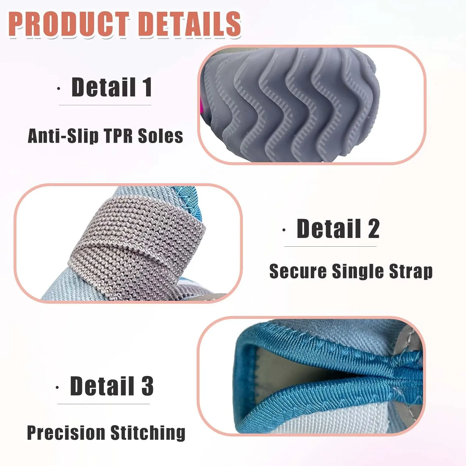 Soft Dog Shoes for Small Dogs,Dog Paw Protector for Outdoor Activies,Anti-Slip Dog Boots, Size 3, Blue