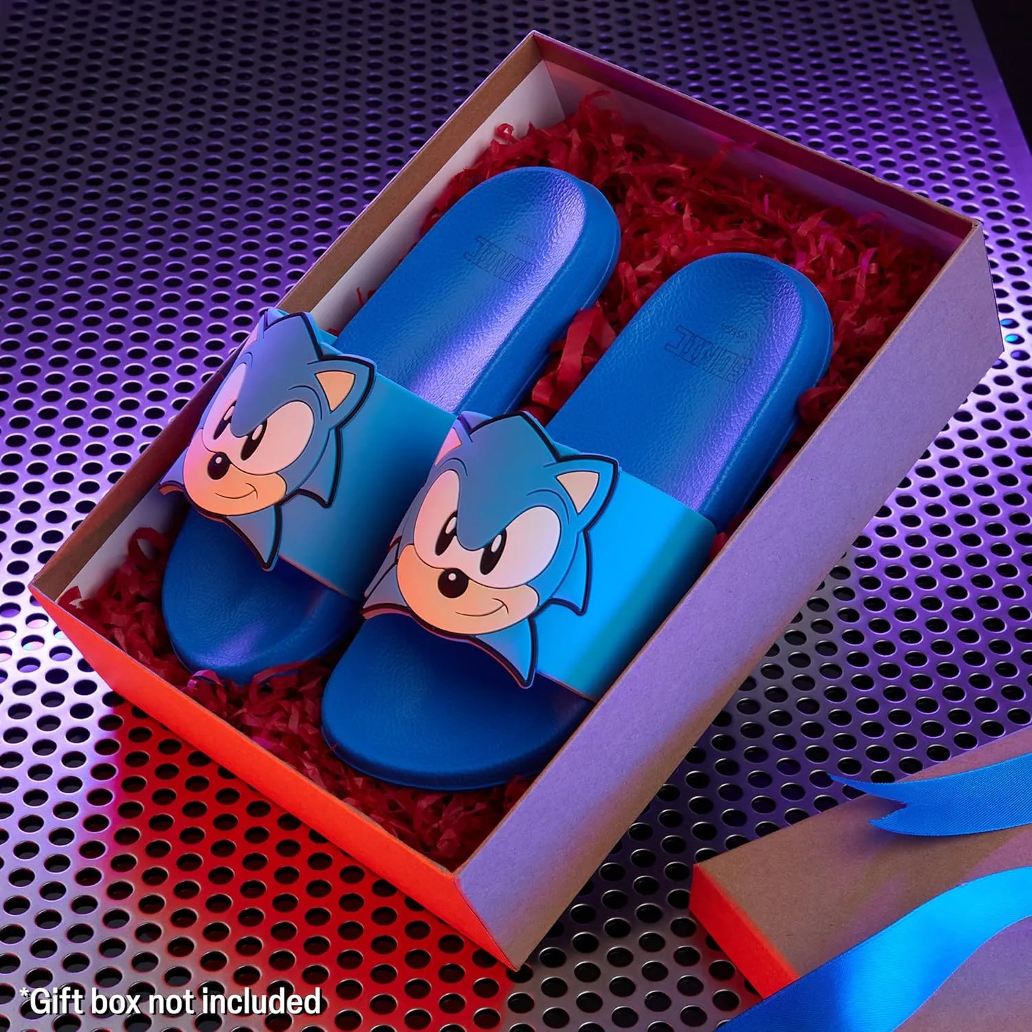 Sonic The Hedgehog Sandals Boys Open Toe Slides Shower Slippers Beach Pool Back Yard Vacation Essentials Gamer Gifts