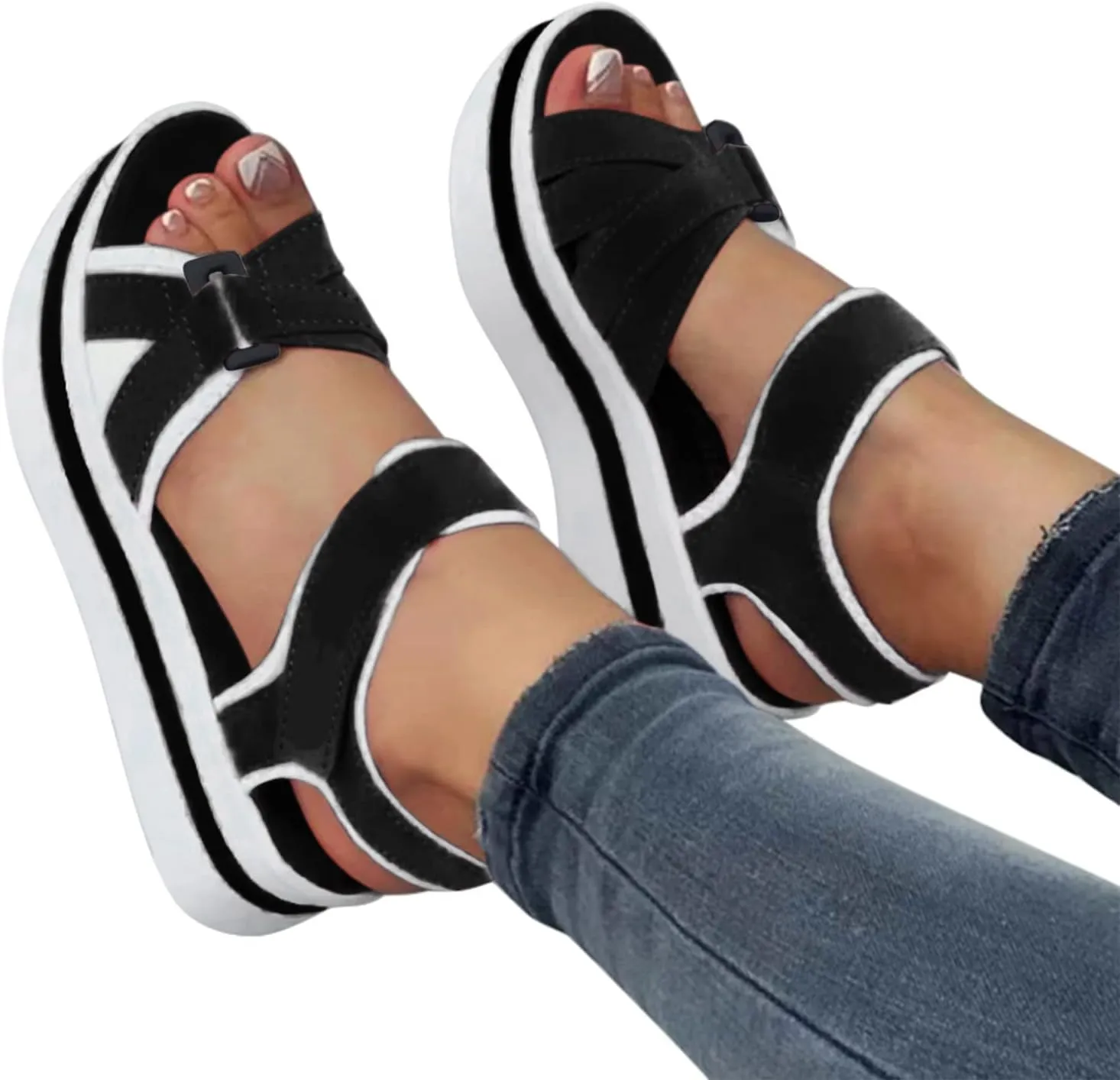 Sport Sandals for Women Arch Support Orthopedic Walking Sandals Ladies Recovery Sport Thick Athletic Hiking Outdoor Active Summer Dressy Diabetic Sandals for Plantar Fasciitis, 6.5, Beige-a