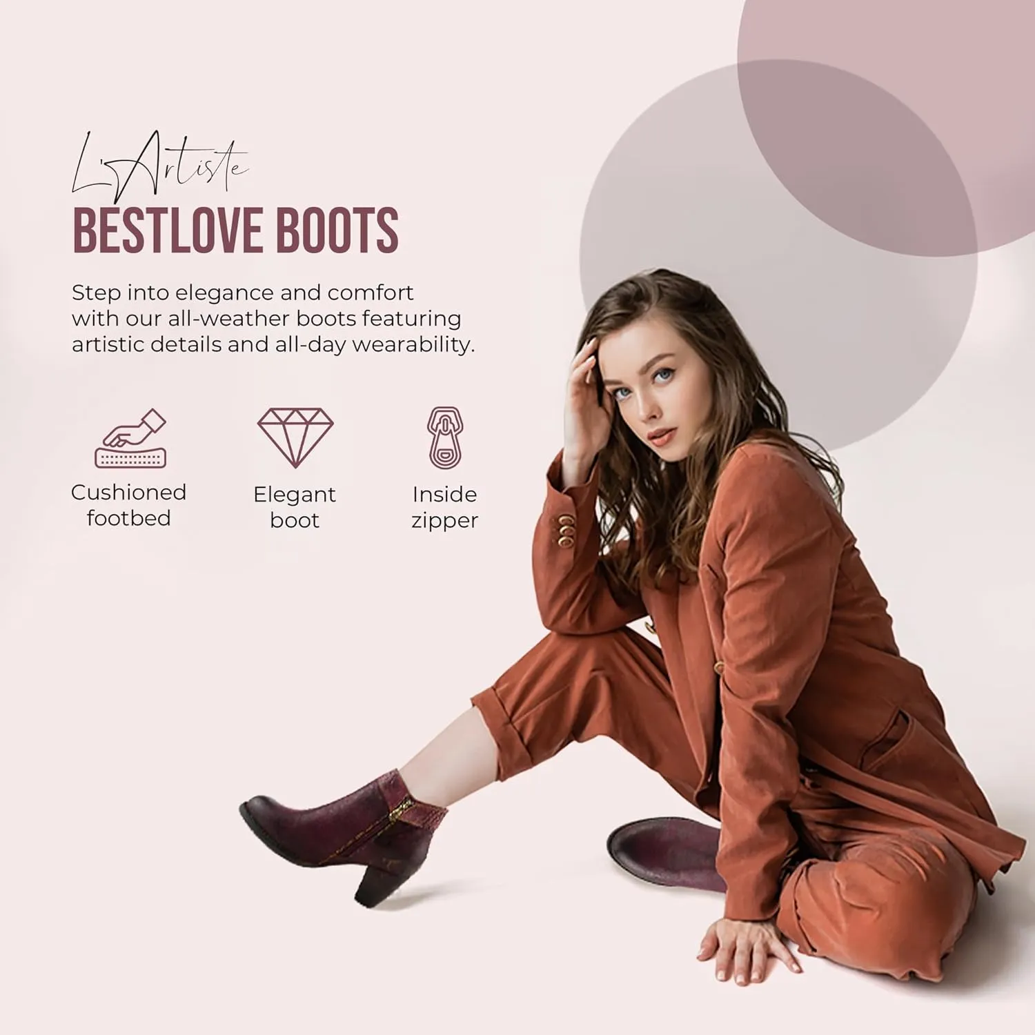 Spring Step L'Artiste Bestlove Ankle Boot for Women Casual Boots Cushion Footbed