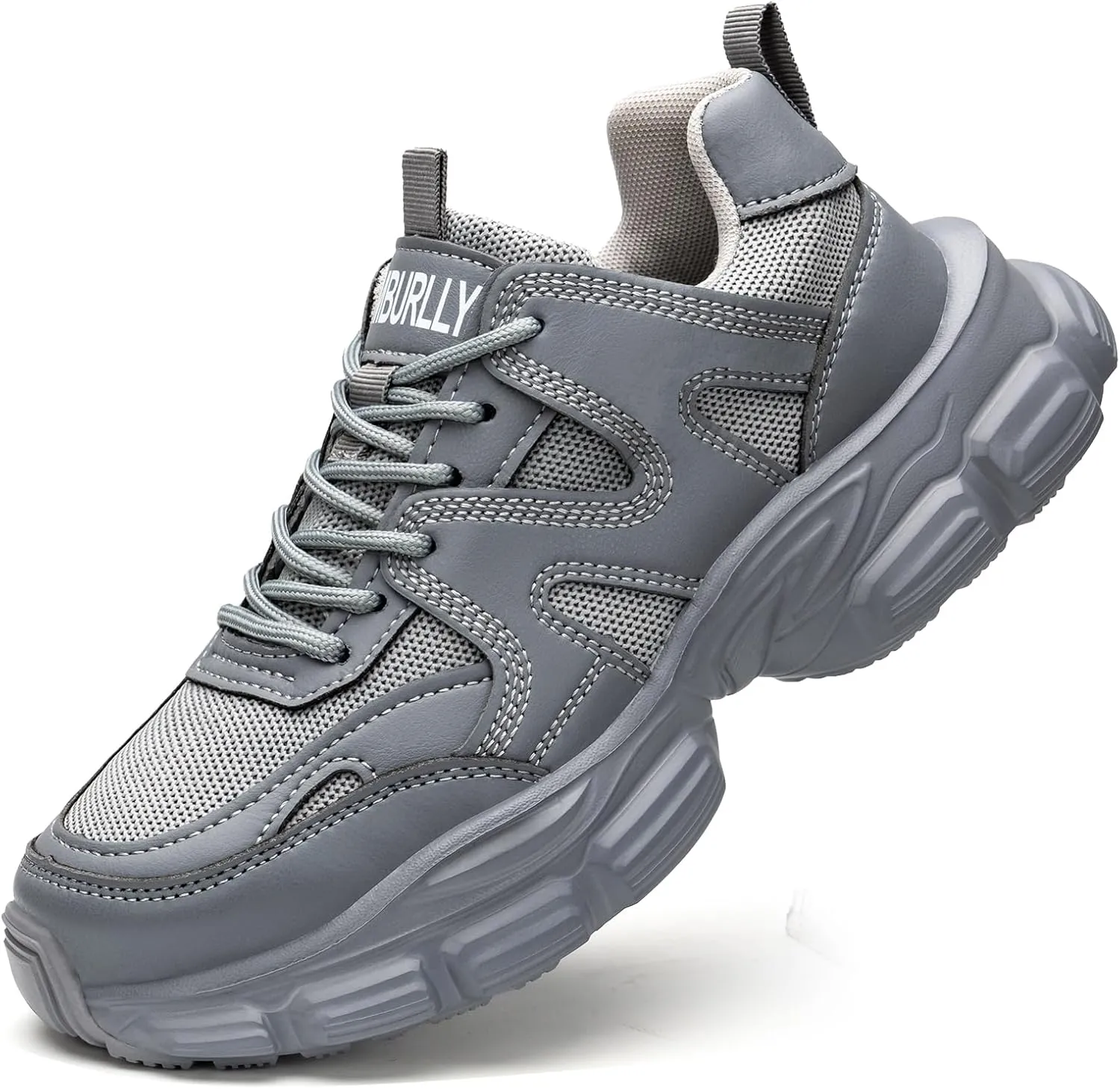 Steel Toe Shoes for Women Men Wide Non Slip Composite Work Sneakers Indestructible Comfortable Safety Tennis Shoes Lightweight Breathable Construction Sneakers Puncture Proof Ergonomic Design