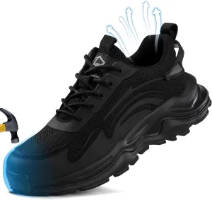 Steel Toe Tennis Shoes for Men Steel Toe Shoes for Men Women Lightweight Work Sneakers Comfortable Construction Safety Sneakers Indestructible Work Shoe Puncture Proof Tennis Shoe