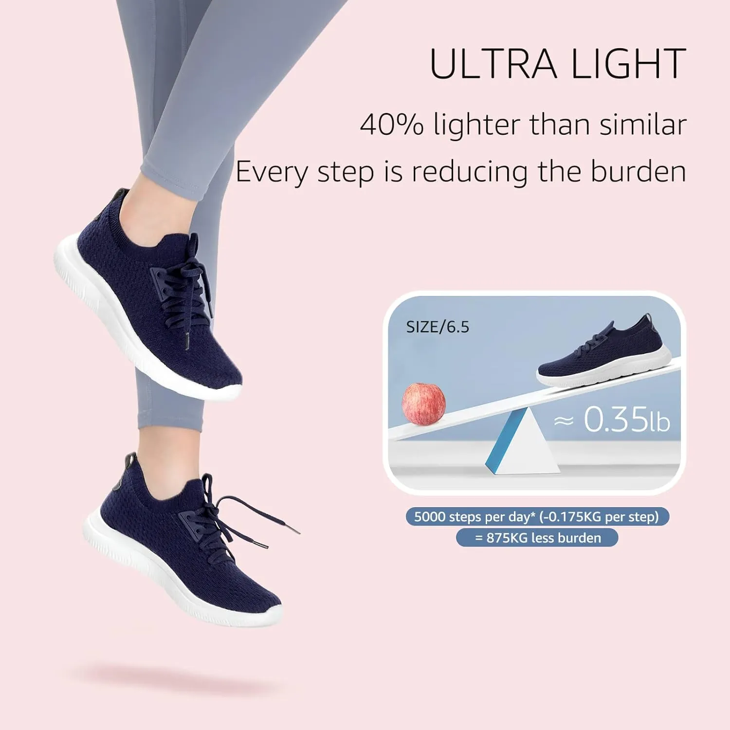 STQ Tennis Shoes Womens Slip on Walking Sneakers for Gym Workout