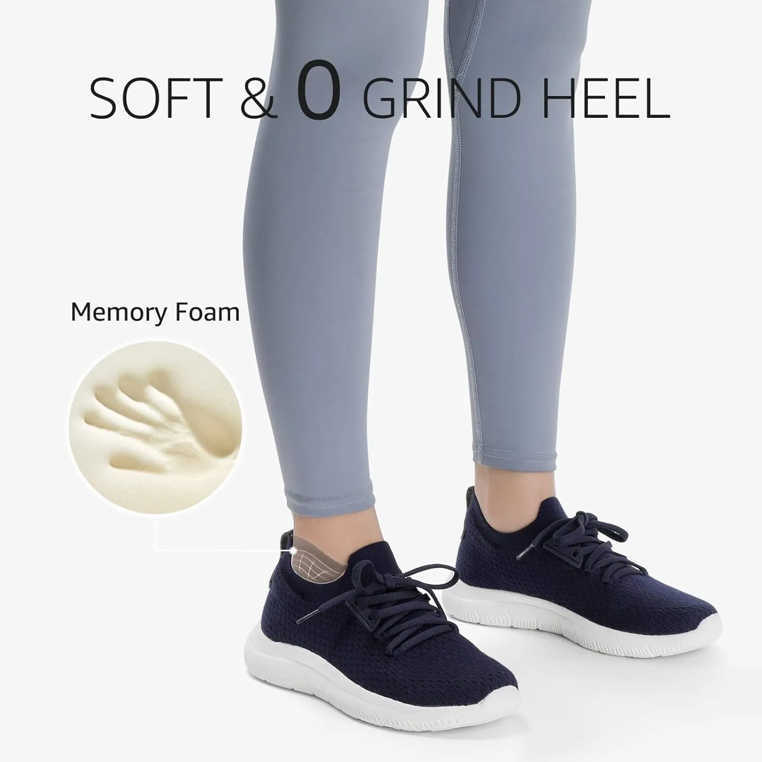 STQ Tennis Shoes Womens Slip on Walking Sneakers for Gym Workout