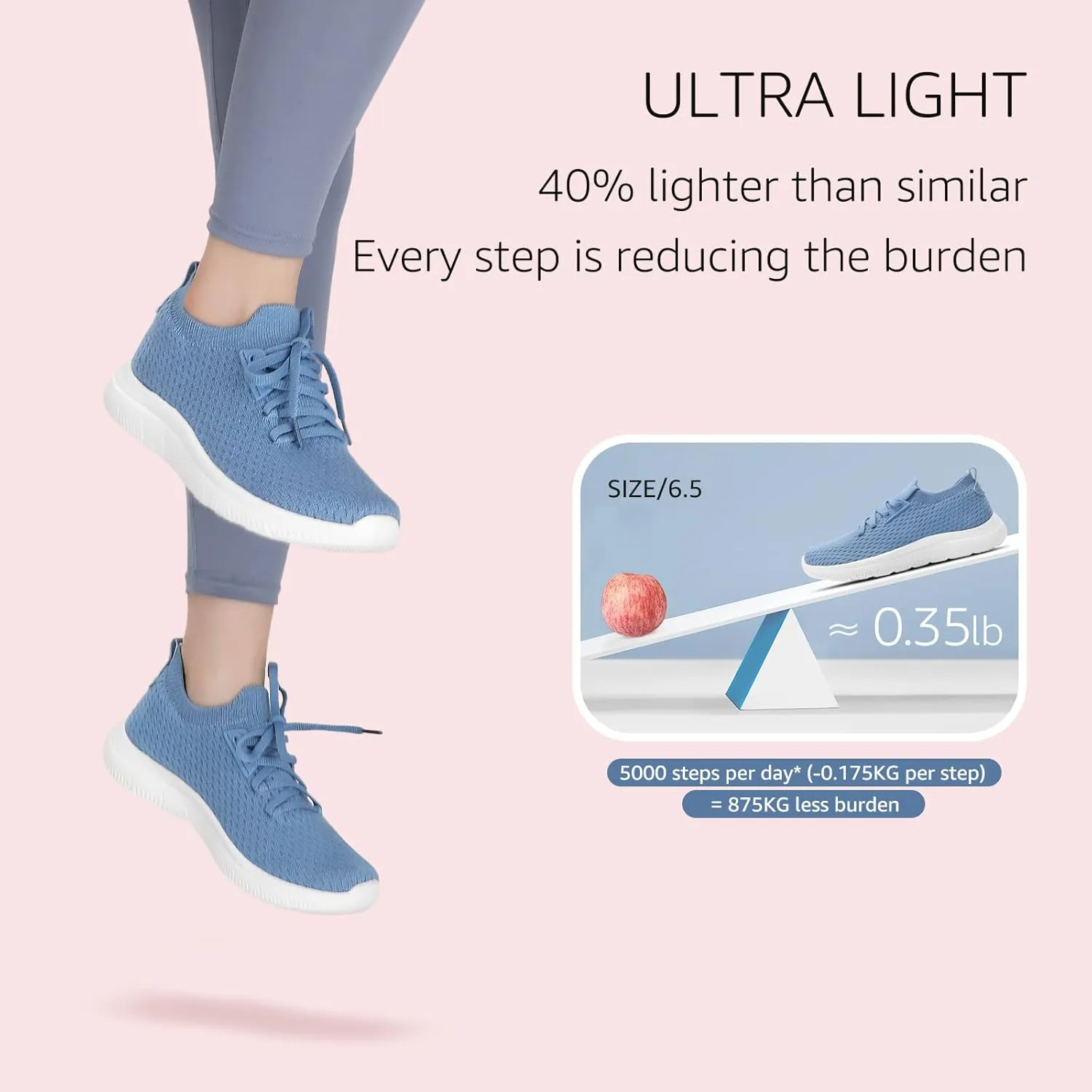 STQ Tennis Shoes Womens Slip on Walking Sneakers for Gym Workout