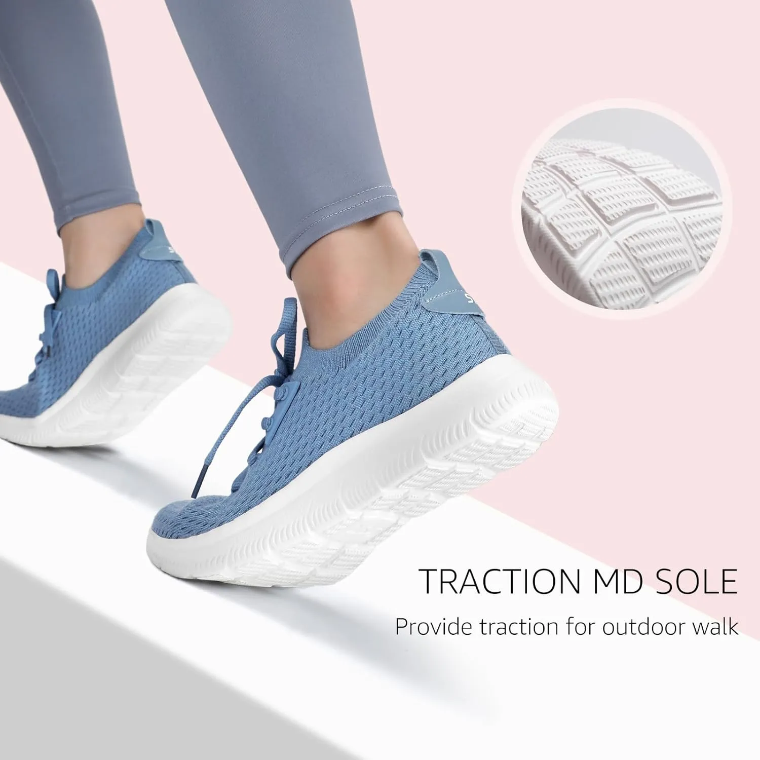 STQ Tennis Shoes Womens Slip on Walking Sneakers for Gym Workout