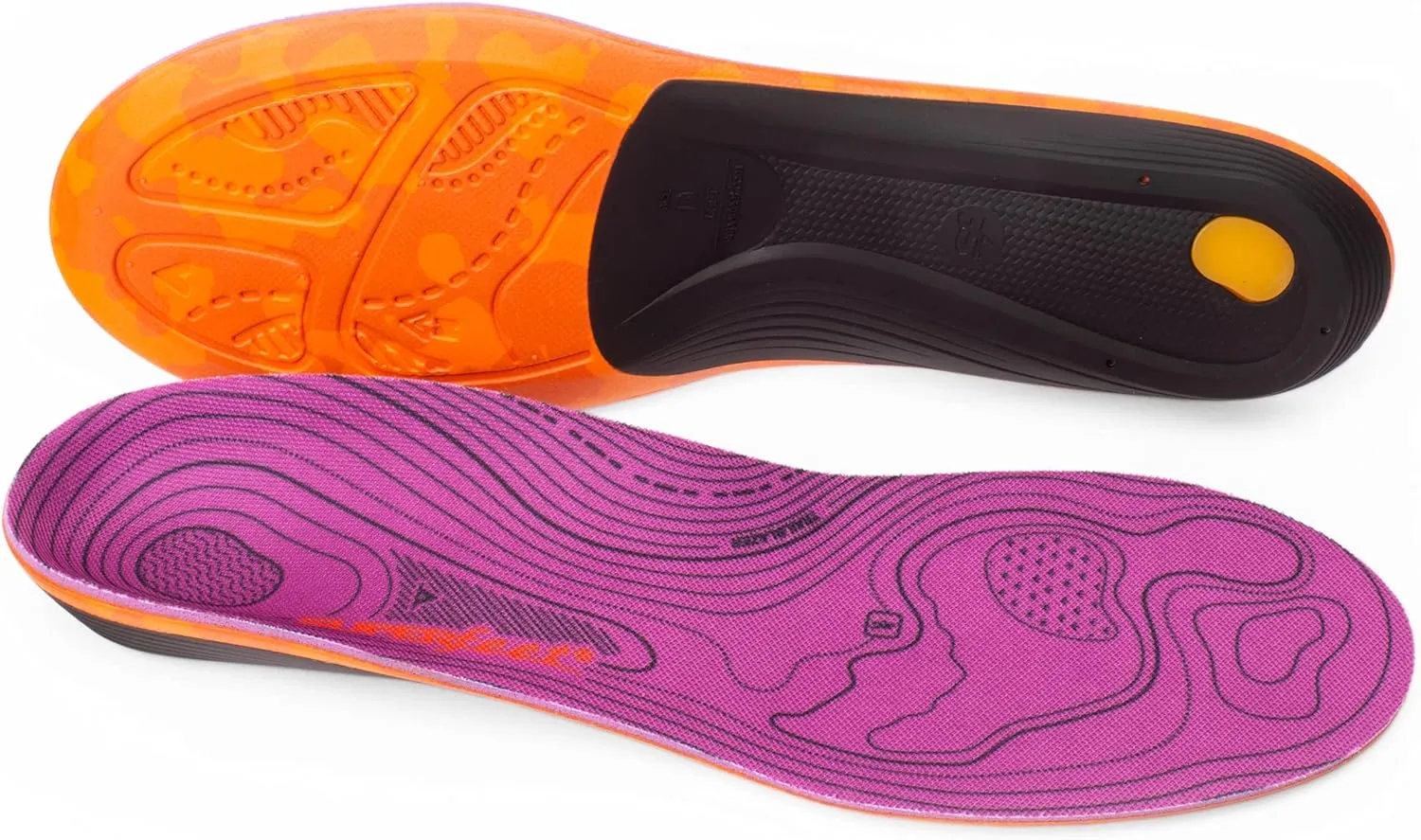 Superfeet Hike Women's Support Insoles - Trim-to-Fit Comfort Carbon Fiber Orthotic Inserts for Hiking Boots or Shoes - Professional Grade - 8.5-10 Women