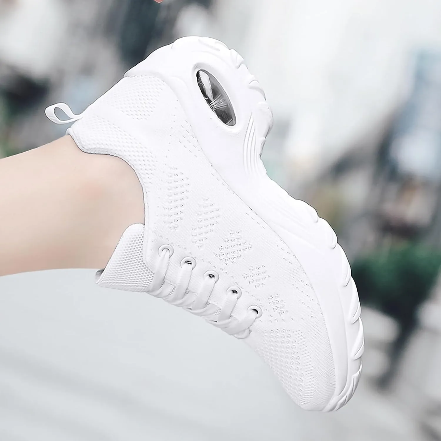 SWDZM Women Breathable Dance Sneakers Air Cushion Split Sole Athletic Dance Walking Shoes