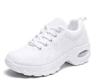 SWDZM Women Breathable Dance Sneakers Air Cushion Split Sole Athletic Dance Walking Shoes