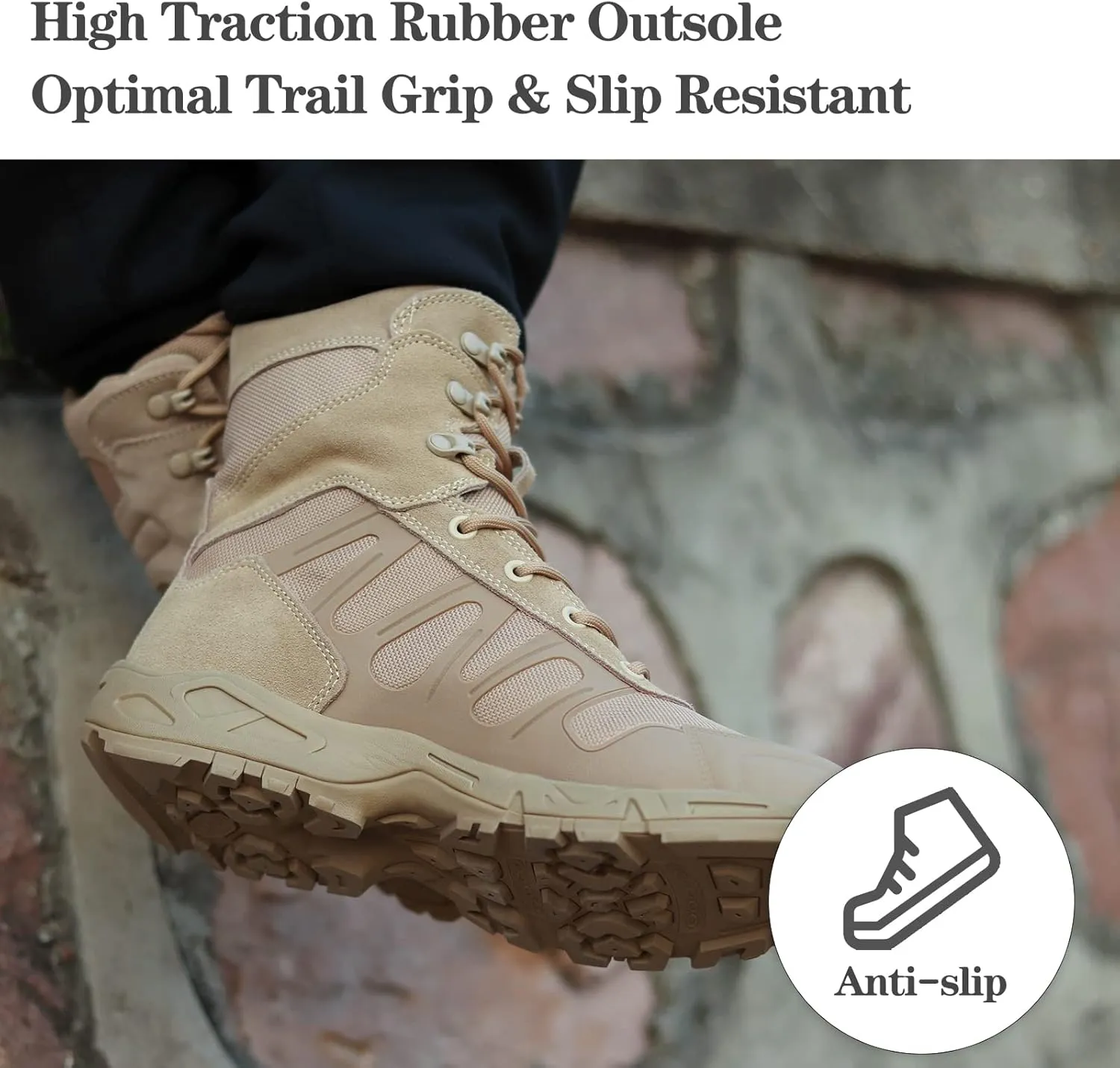 Tactical Work Boots For Men, Lightweight Military Combat Boots, Breathable Duty Boots Jungle Boots Desert Boots