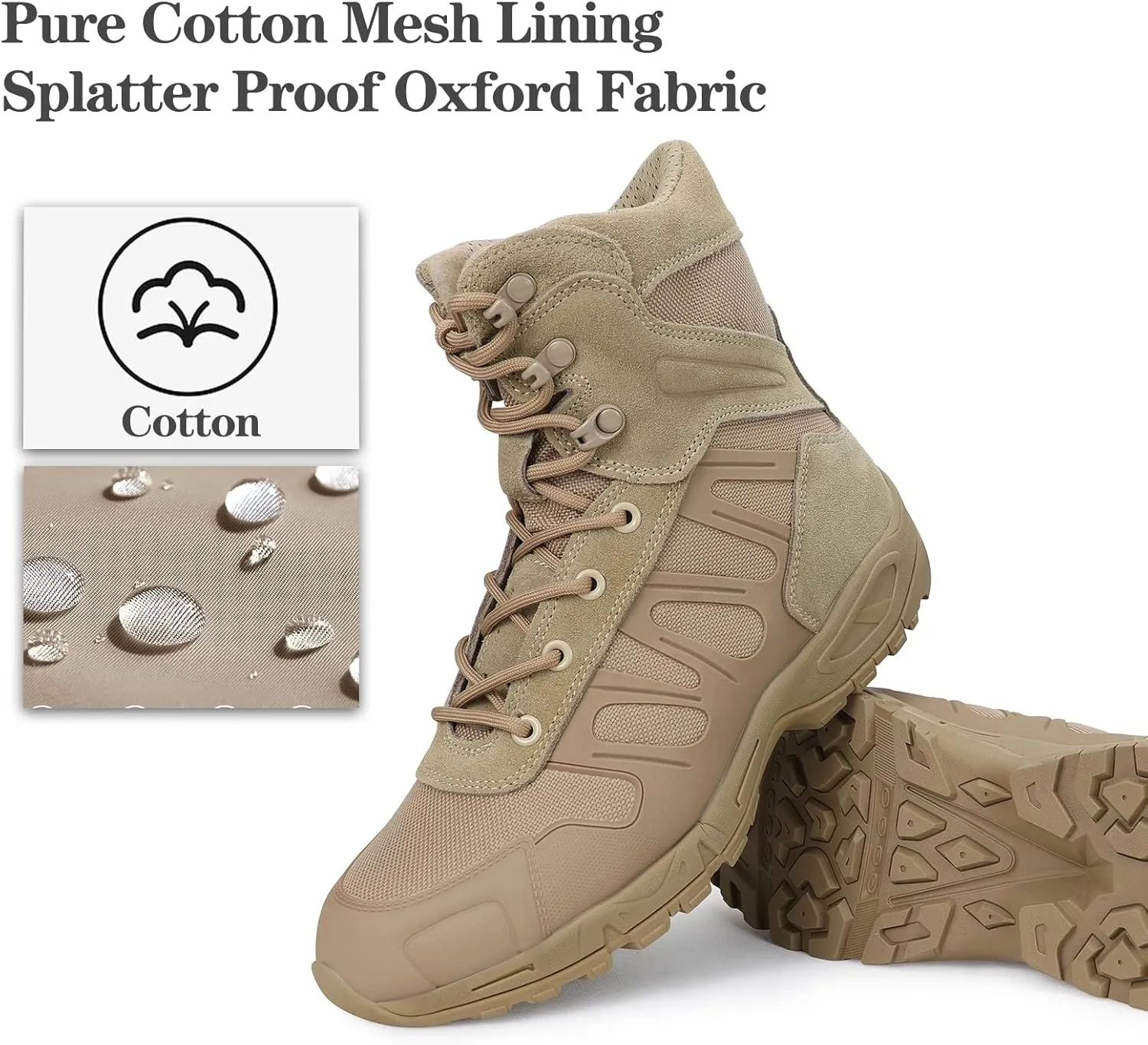 Tactical Work Boots For Men, Lightweight Military Combat Boots, Breathable Duty Boots Jungle Boots Desert Boots