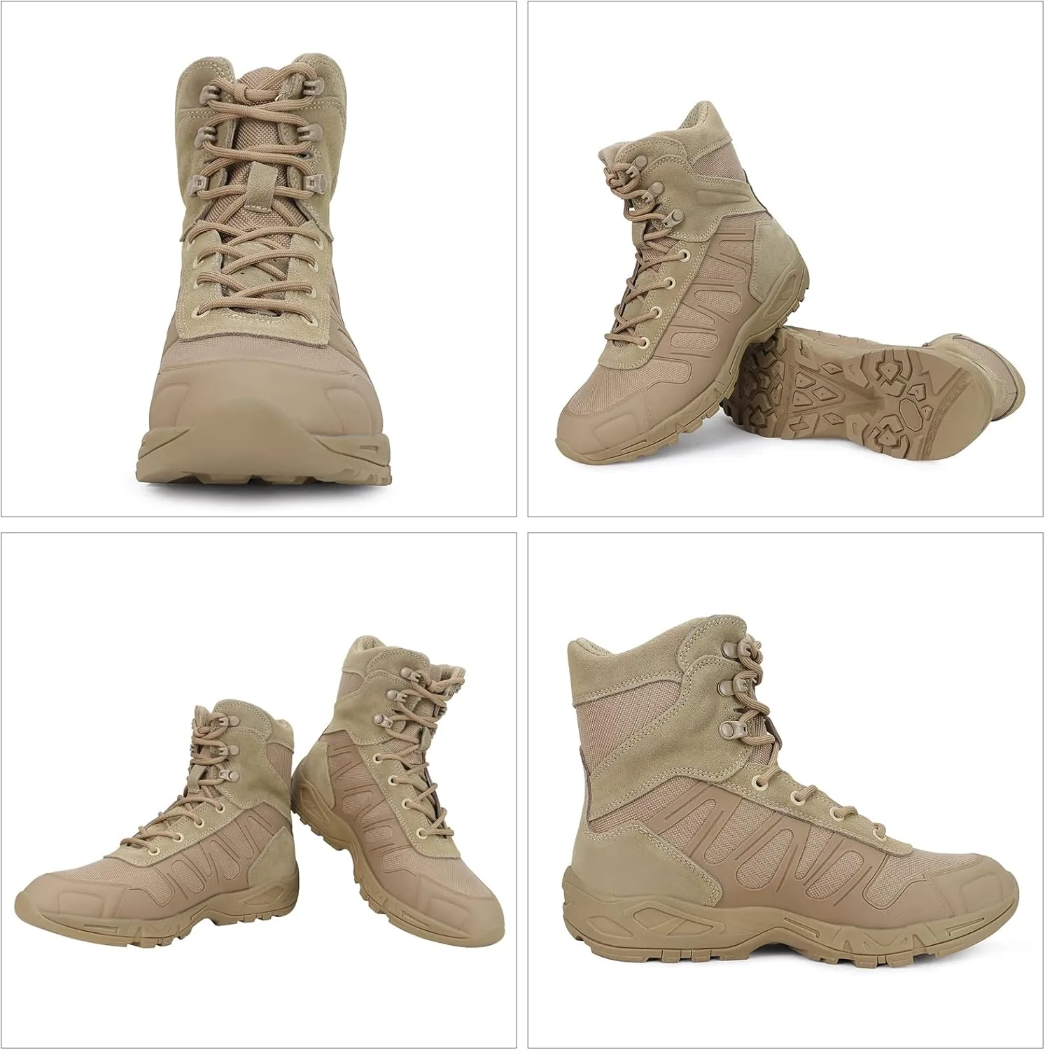 Tactical Work Boots For Men, Lightweight Military Combat Boots, Breathable Duty Boots Jungle Boots Desert Boots