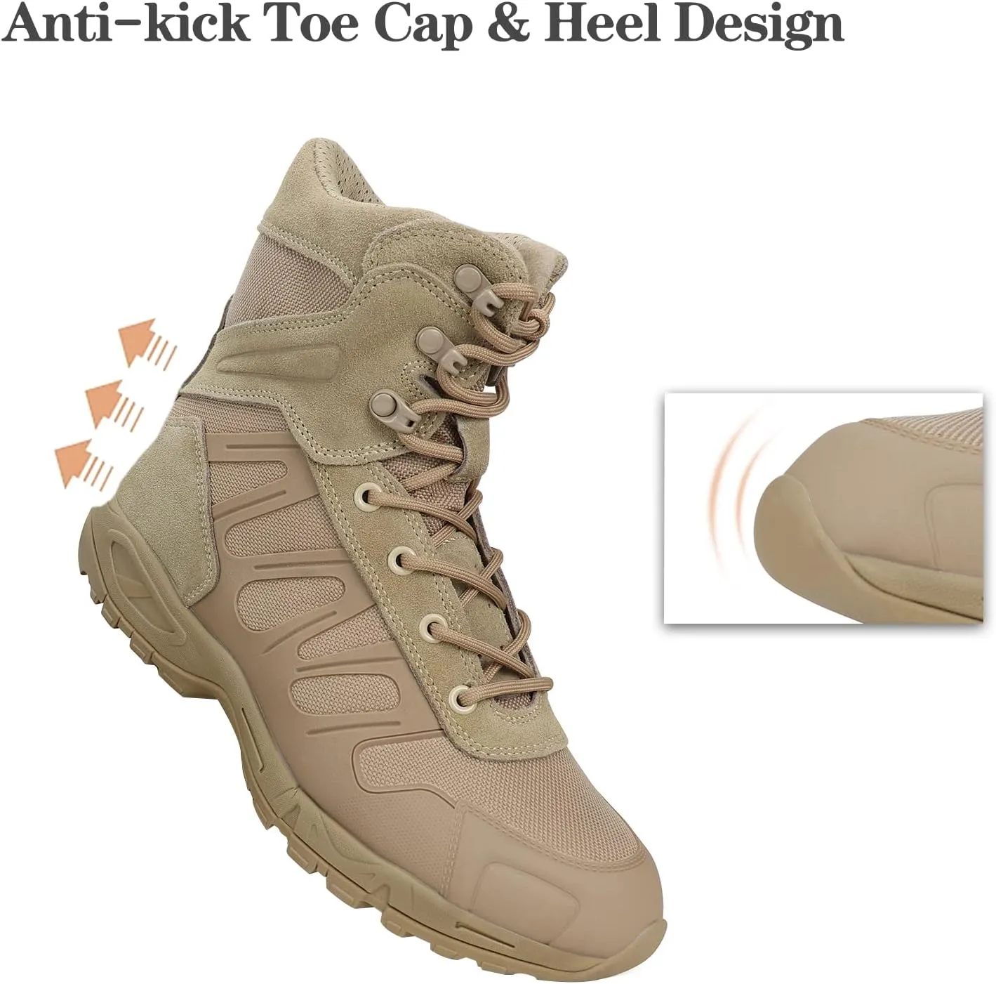 Tactical Work Boots For Men, Lightweight Military Combat Boots, Breathable Duty Boots Jungle Boots Desert Boots