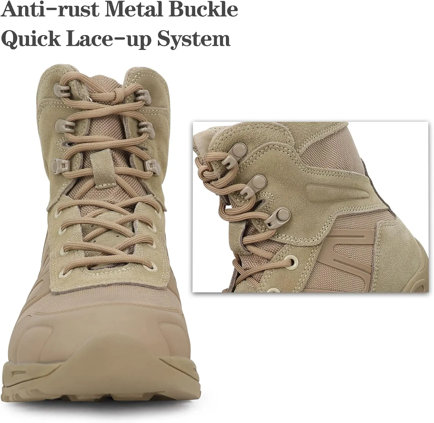Tactical Work Boots For Men, Lightweight Military Combat Boots, Breathable Duty Boots Jungle Boots Desert Boots