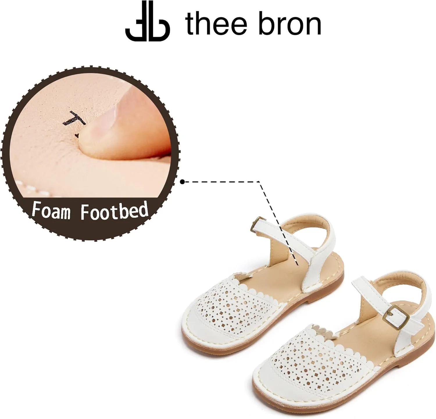 THEE BRON Girls Sandals Toddler Summer Dress Shoes