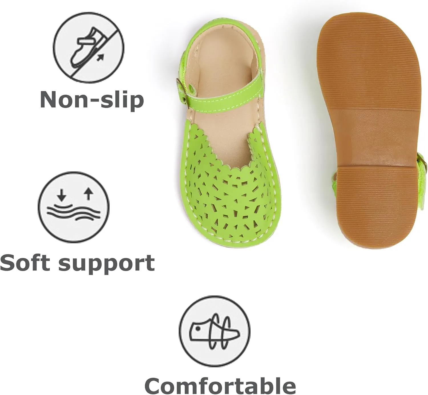 THEE BRON Girls Sandals Toddler Summer Dress Shoes