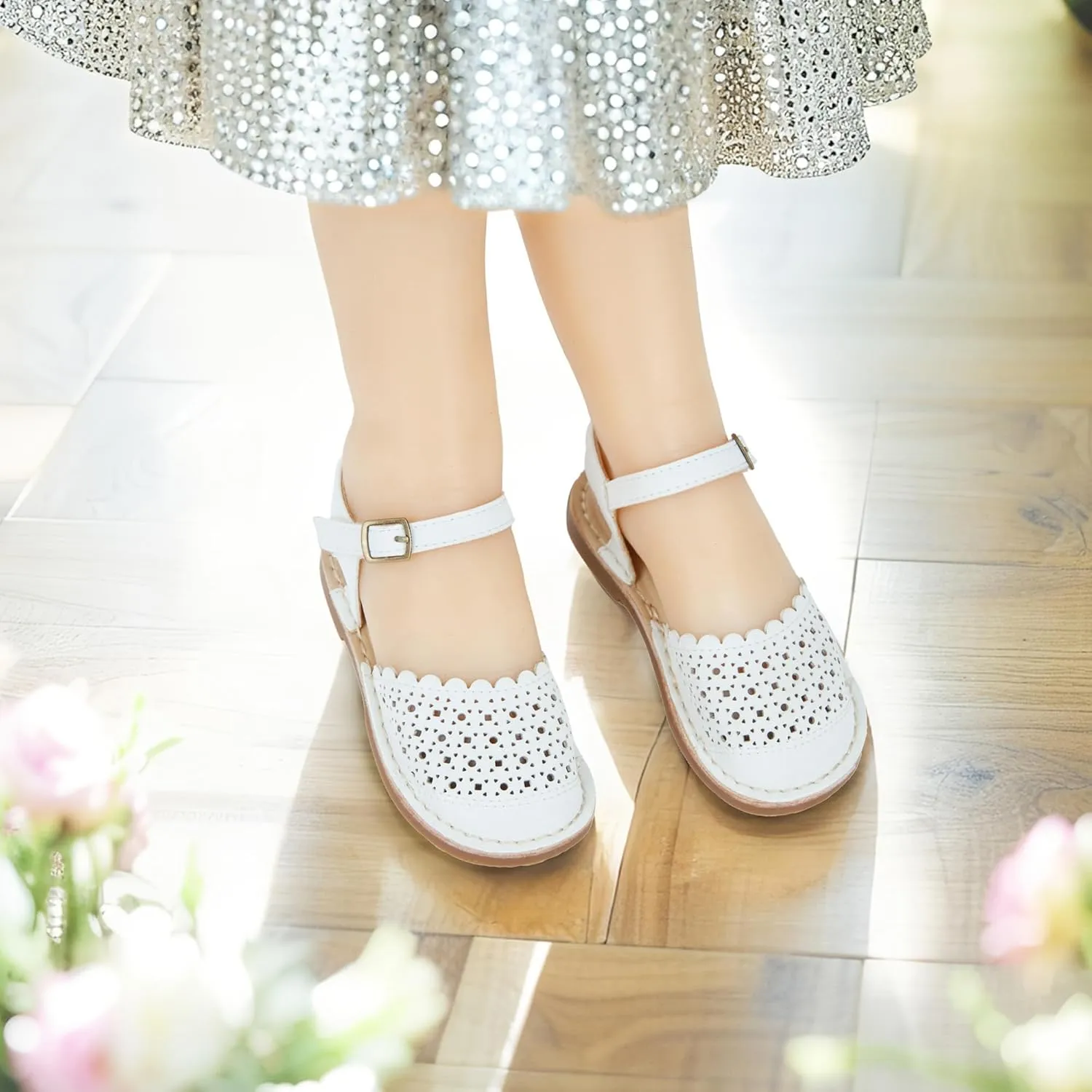 THEE BRON Girls Sandals Toddler Summer Dress Shoes