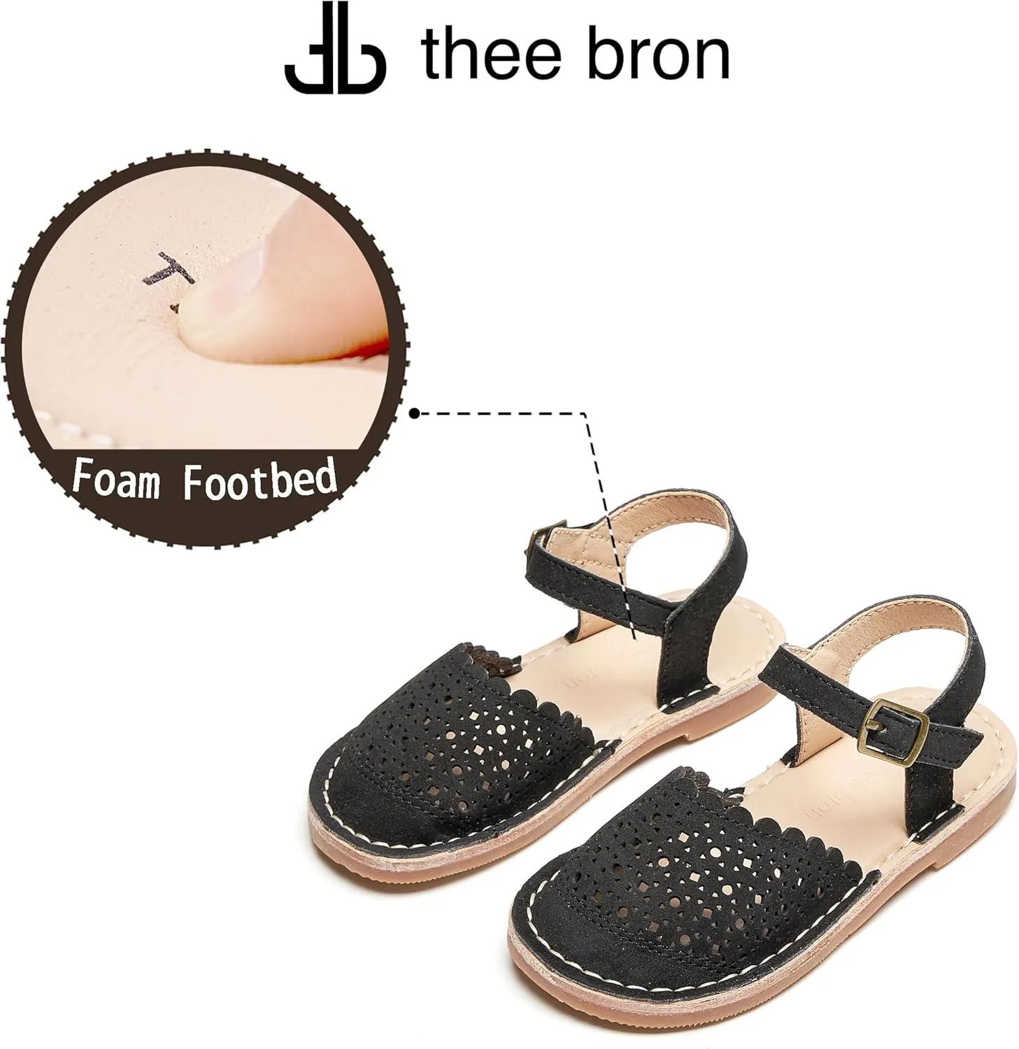 THEE BRON Girls Sandals Toddler Summer Dress Shoes