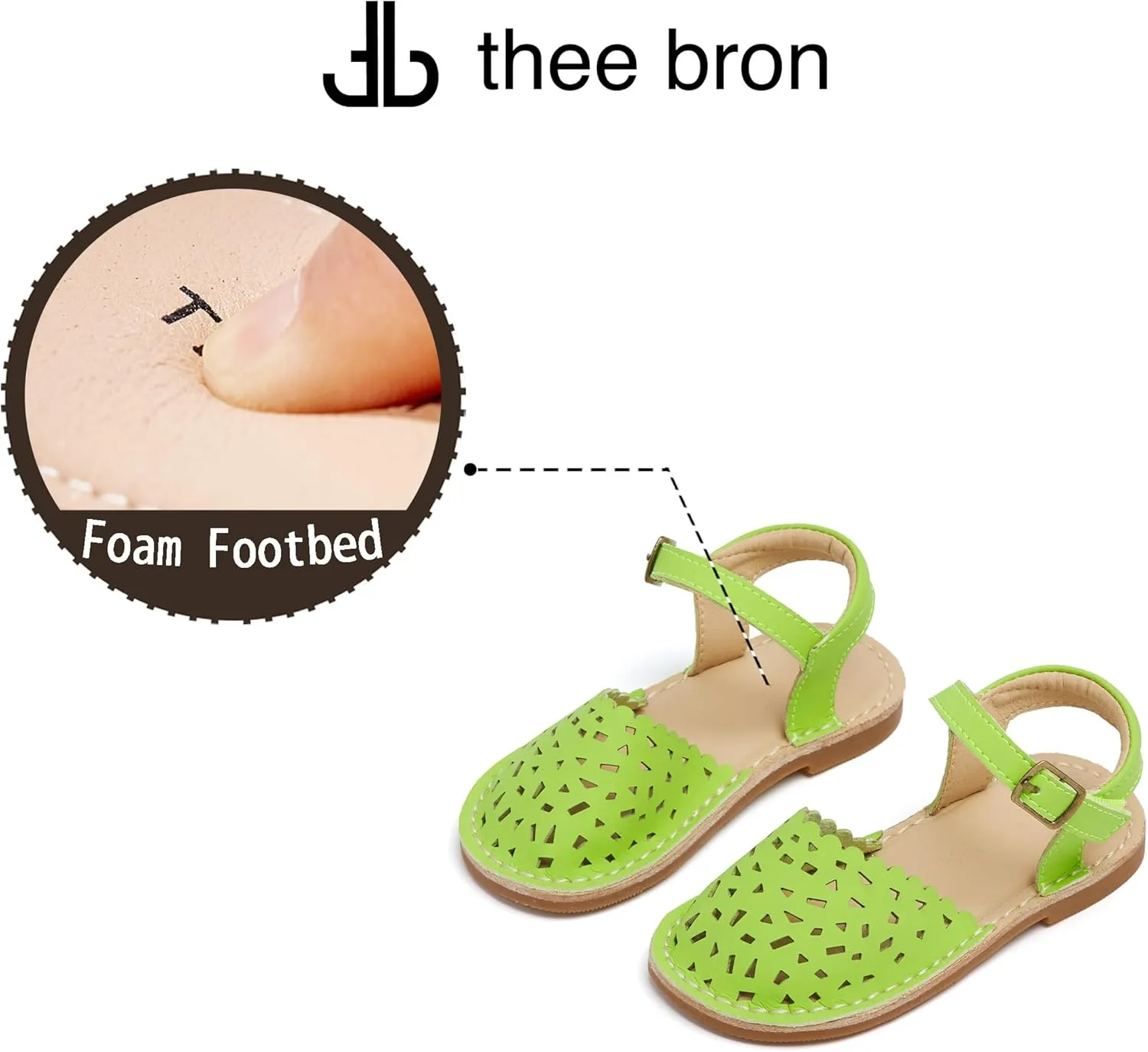THEE BRON Girls Sandals Toddler Summer Dress Shoes