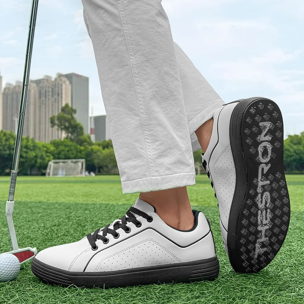 THESTRON Men's Golf Shoes Comfortable Non Slip Men Casual Sport Shoes for Golfing Lightweight Golf Sneakers