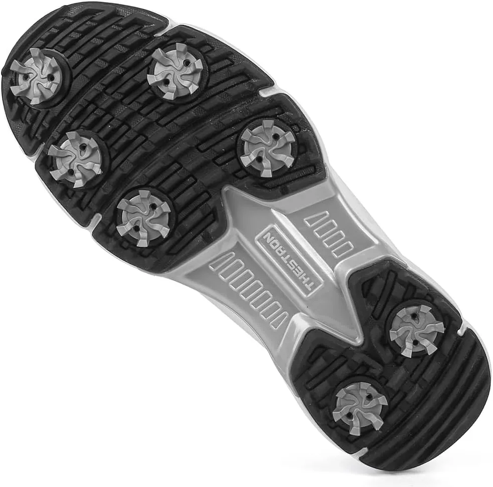 THESTRON Professional Men Waterproof Spikes Golf Shoes Sports Sneakers Male Golf Footwears New Zipper Men's Spikes Golf Shoes Man Non-Slip Walking Sneakers Slip-on Casual Golf Shoes