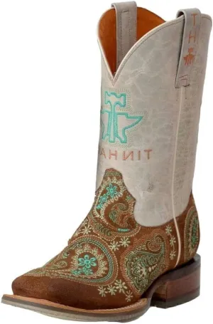 Tin Haul Western Boot Womens Wildrags Crackled Tan 14-021-0007-1464 TA