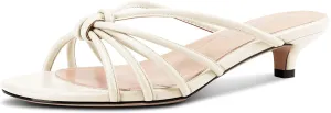 TNYNFBEB Womens Sandals Mules Low Kitten Heel Open Toe Shoes Slip-on Slingback Prom Party Dress Summer 1.4 Inches Heels