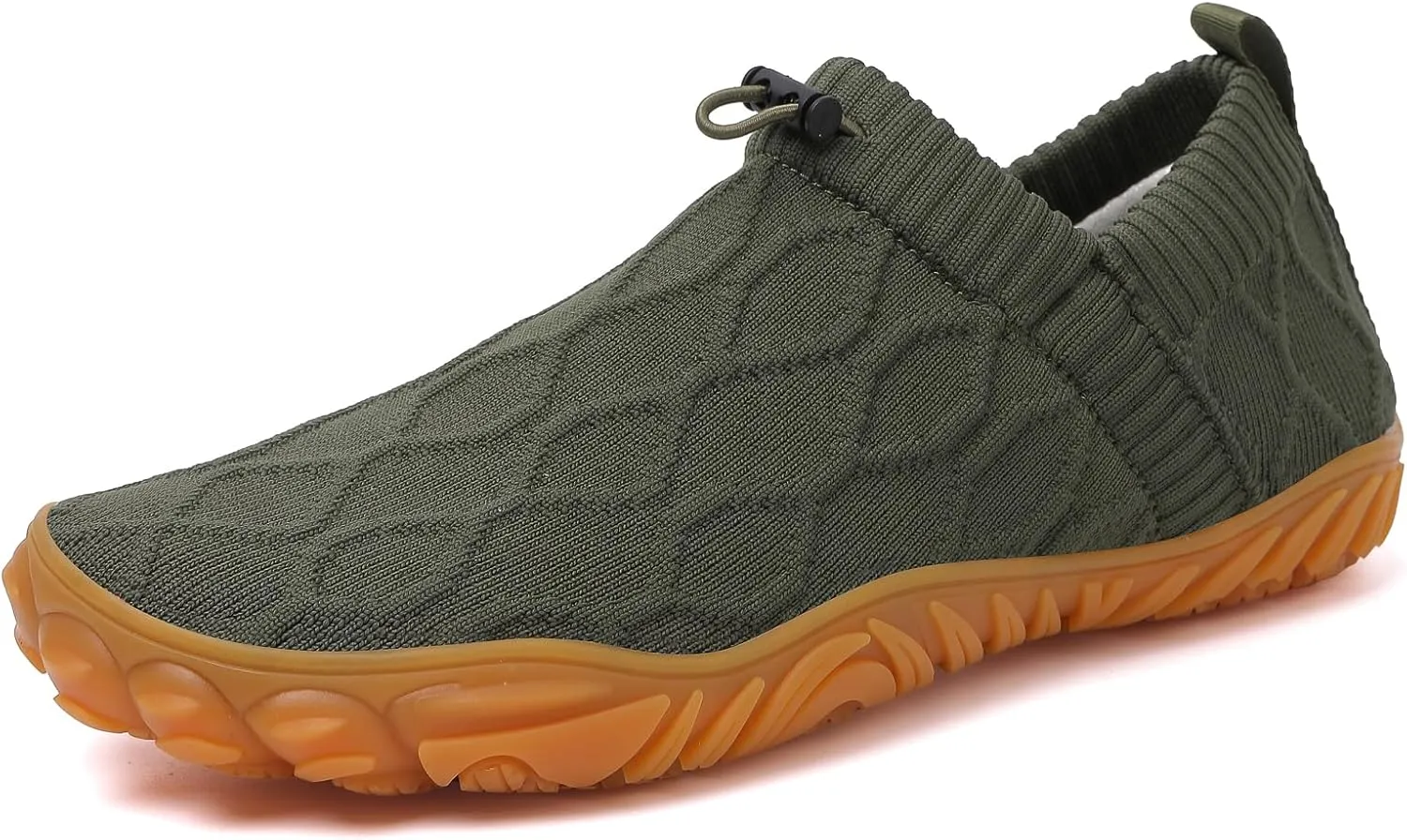 Tongzone Men's Wide Toe Box Barefoot Shoes Slip-On Running Sneakers Trail-Runners Zero Drop Sole Walking Shoes