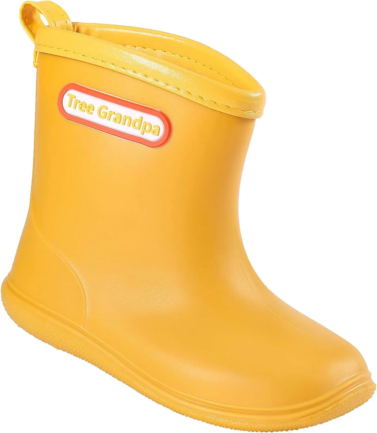 Tree Grandpa Toddler Rain Boots for Boys Girls Waterproof Baby Kids Rain Boots With Easy-on