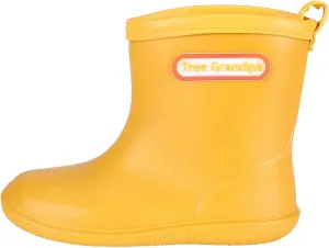 Tree Grandpa Toddler Rain Boots for Boys Girls Waterproof Baby Kids Rain Boots With Easy-on