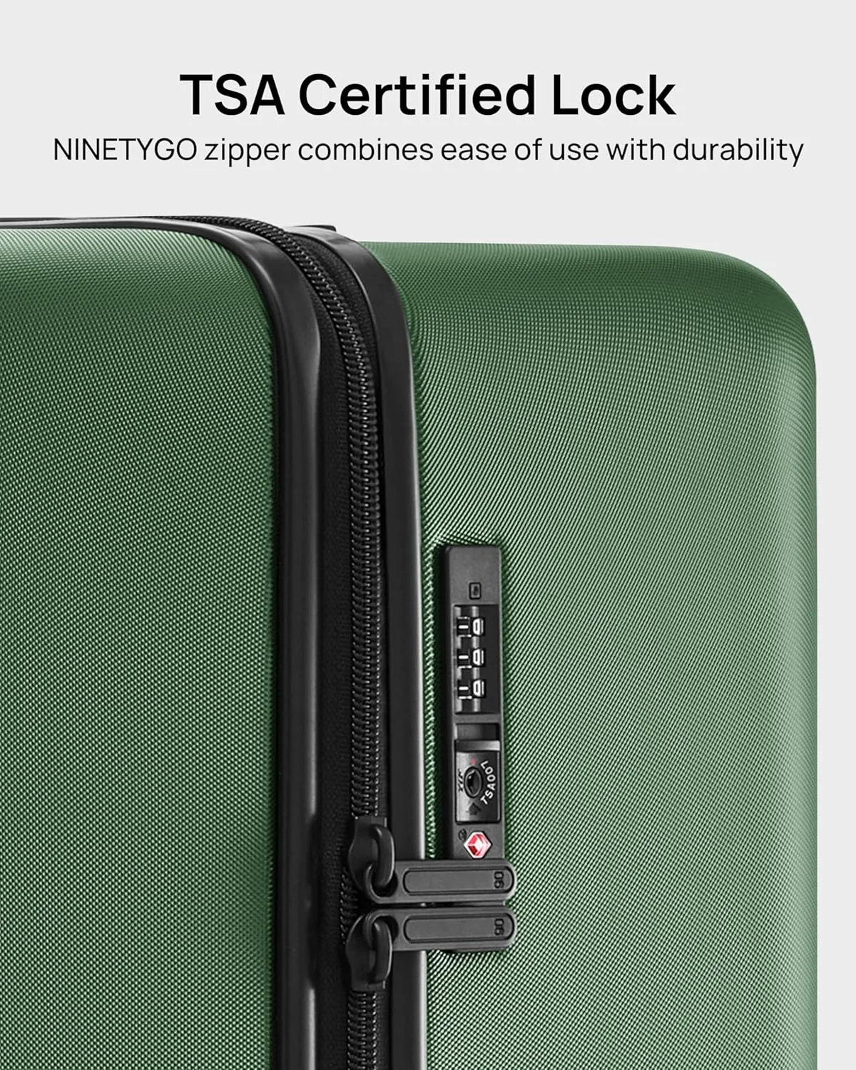 Trunk Luggage 29 Inch, Large Checked Luggage with Double Spinner Wheels, Anti-Burst Zipper, Hard Case PC Suitcase, Lightweight Travel Luggage, TSA Approved (Seaweed Green, Hudson)