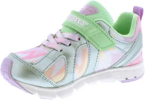 TSUKIHOSHI RAINBOW Kids Shoes - Strap-Closure Machine-Washable Kids Sneakers with Wide Toe Box and Slip-Resistant, Non-Marking Outsoles, Apple/Purple - 1.5 Little Kid (4-8 Years)
