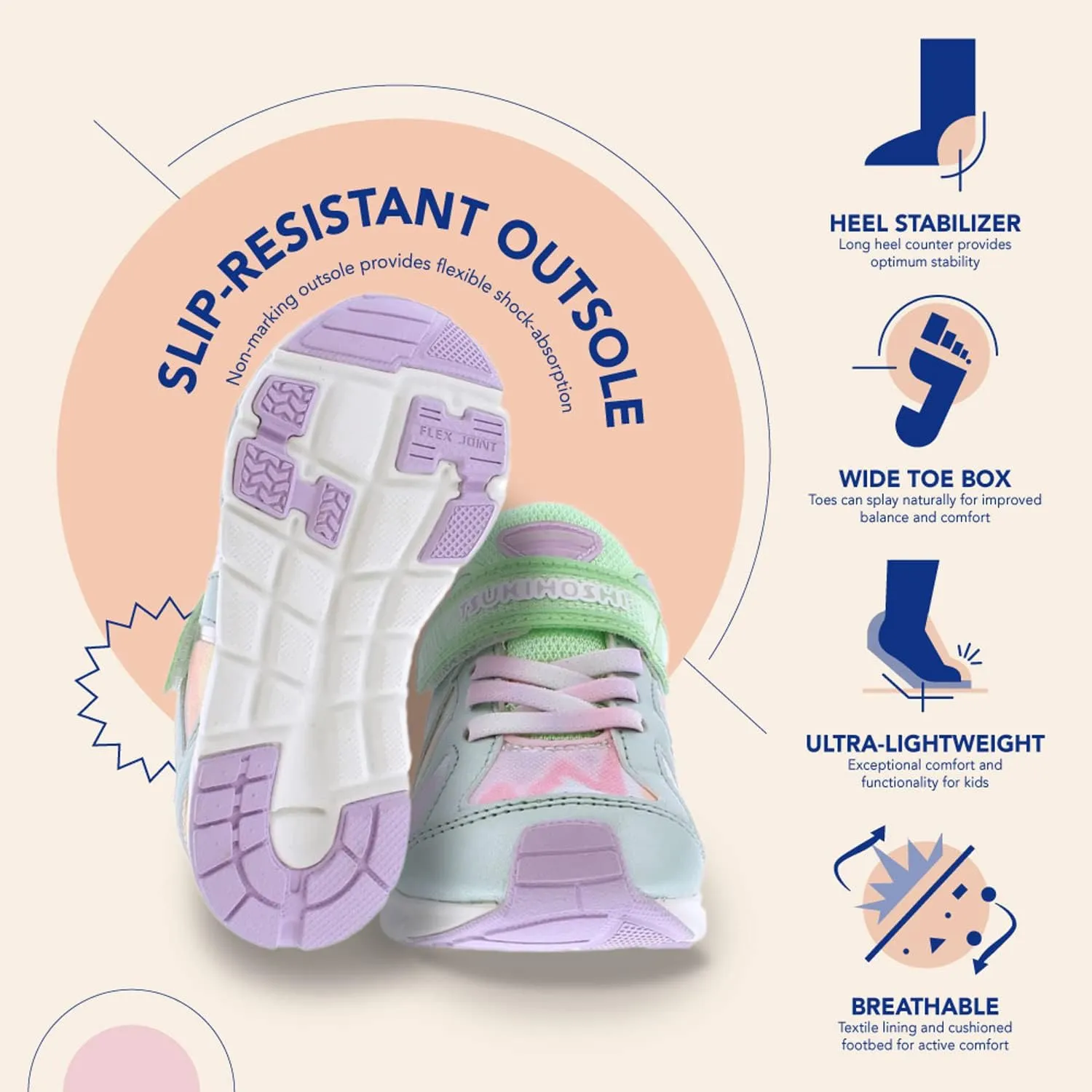 Tsukihoshi Rainbow Sneaker (Toddler/Little Kid/Big Kid)