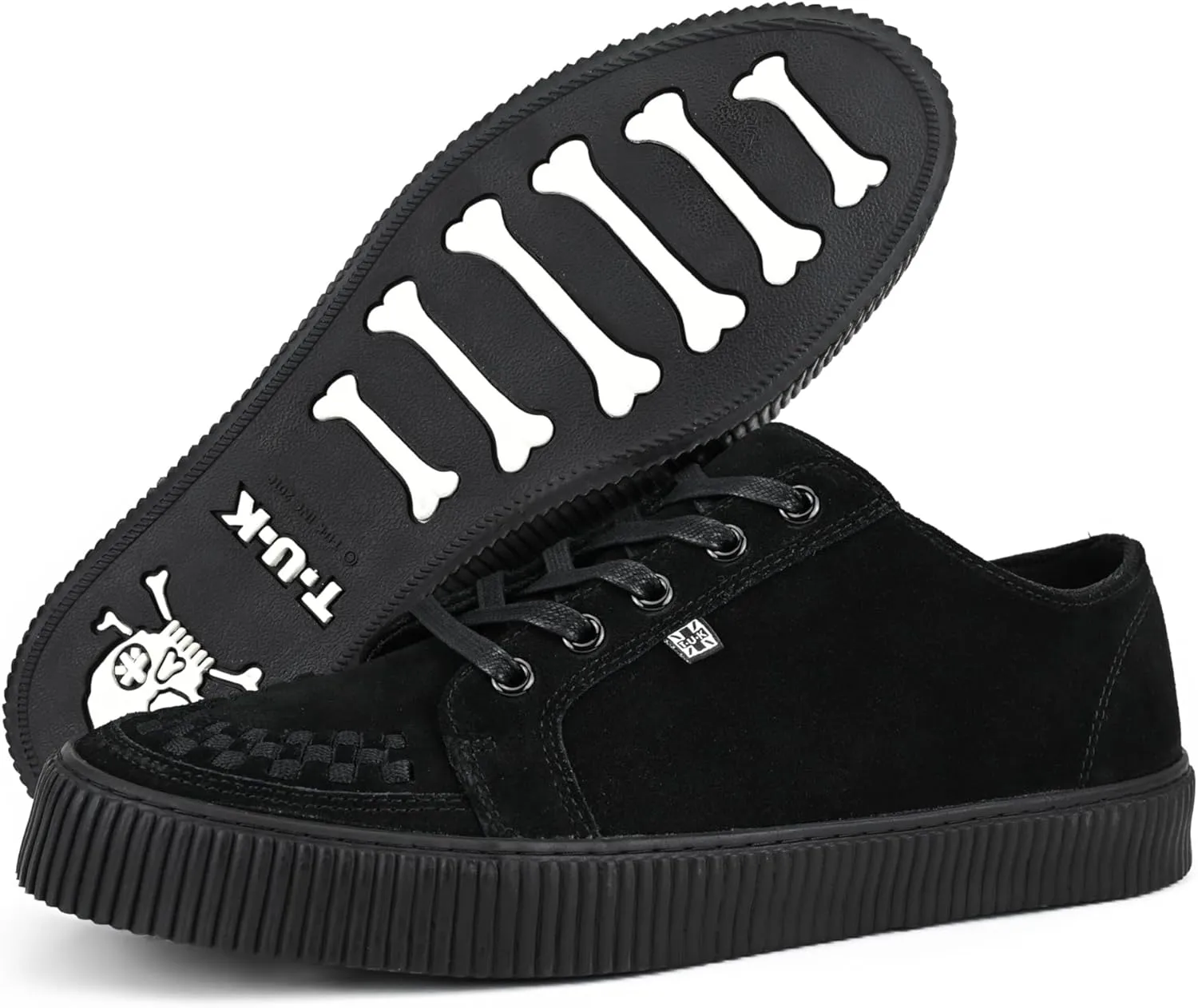 T.U.K. Ribbed Sole Sneaker - Creeper Style Sneakers for Men and Women - Leather and Suede Sneakers - Lace-up Shoes - Punk Skate Rock Style Sneakers