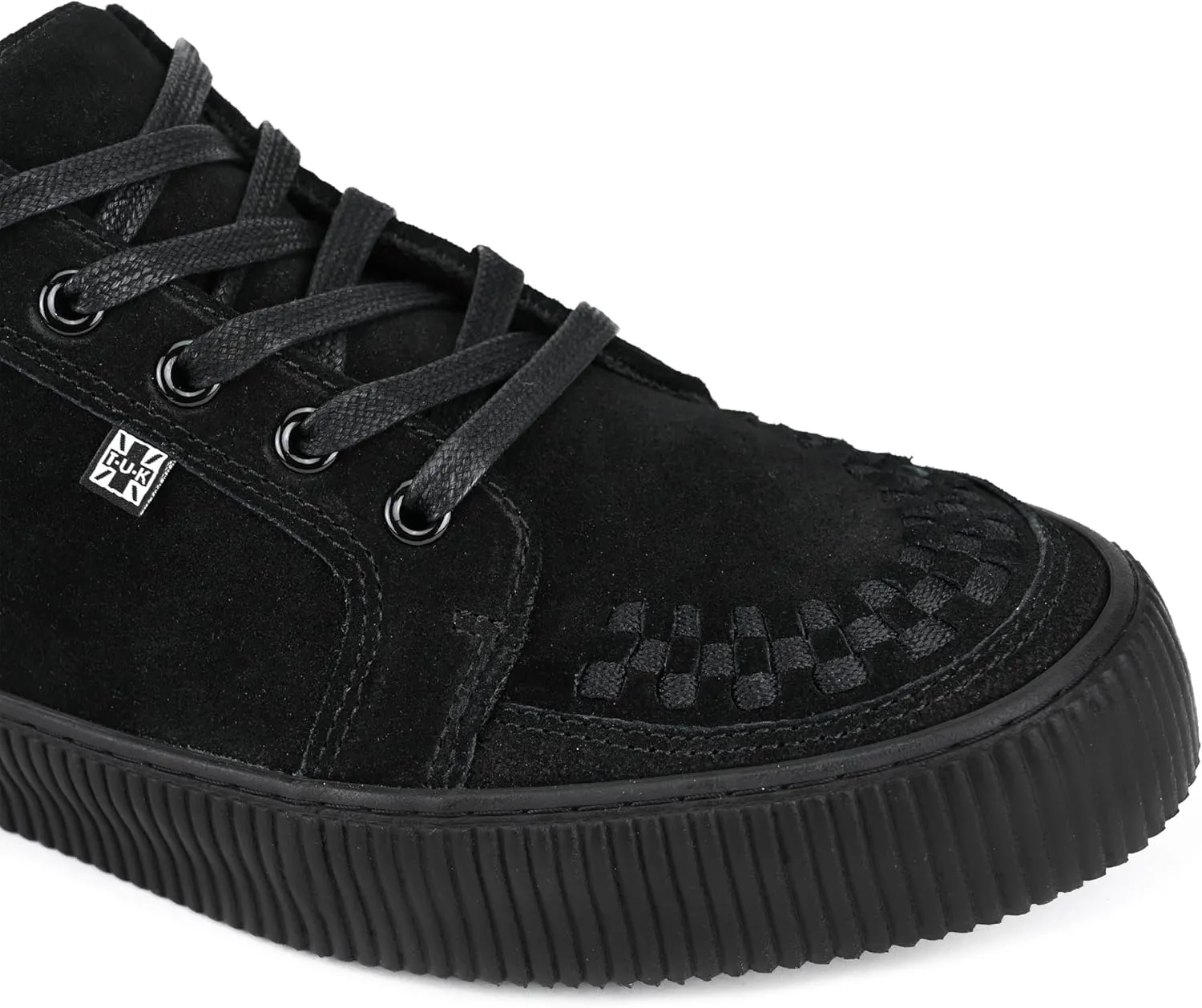 T.U.K. Ribbed Sole Sneaker - Creeper Style Sneakers for Men and Women - Leather and Suede Sneakers - Lace-up Shoes - Punk Skate Rock Style Sneakers