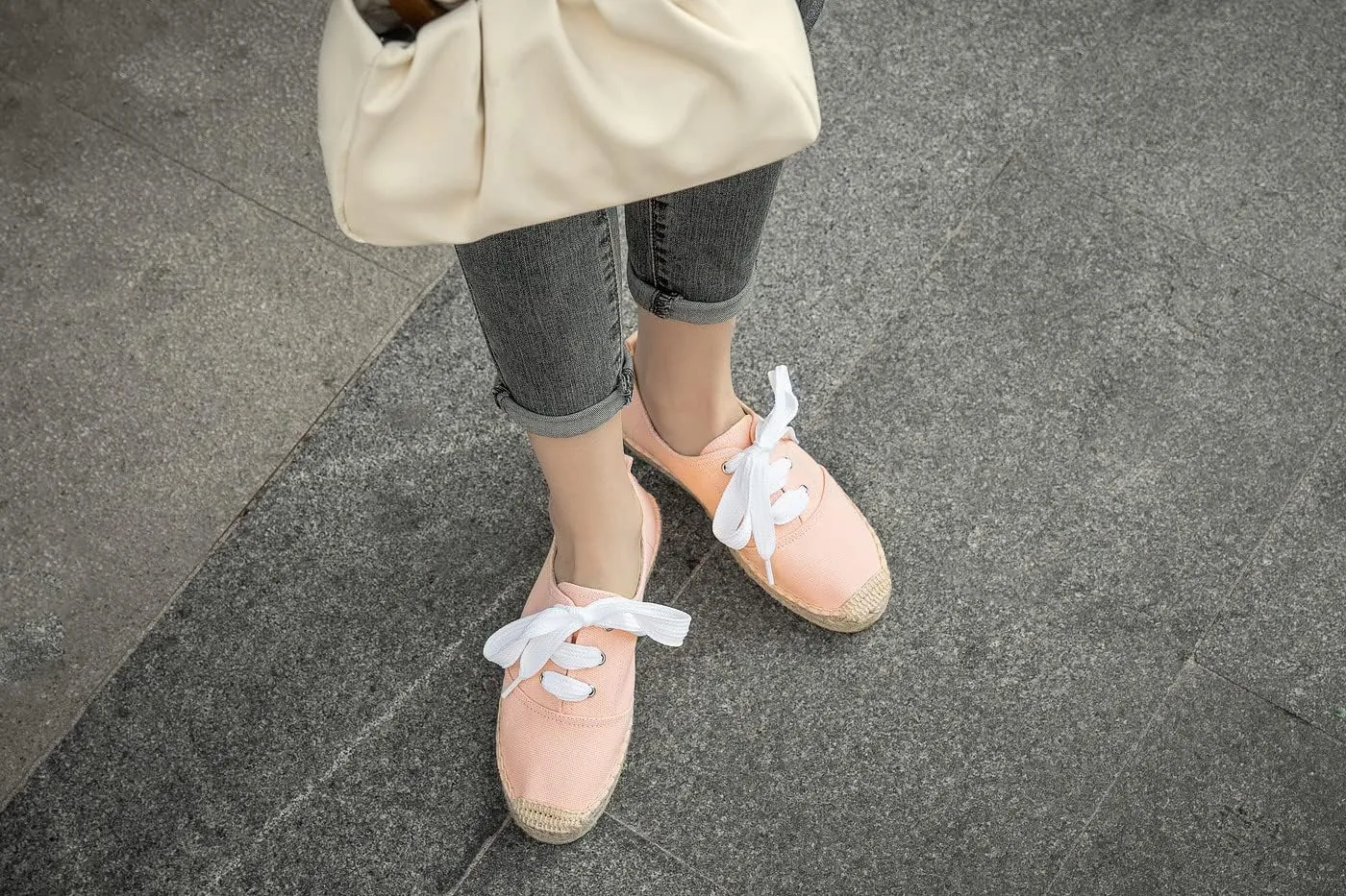 U-lite Women's Canvas White Shoes Platform Espadrille Classic Fashion Comfort Casual Lace Up Low Cut Sneakers