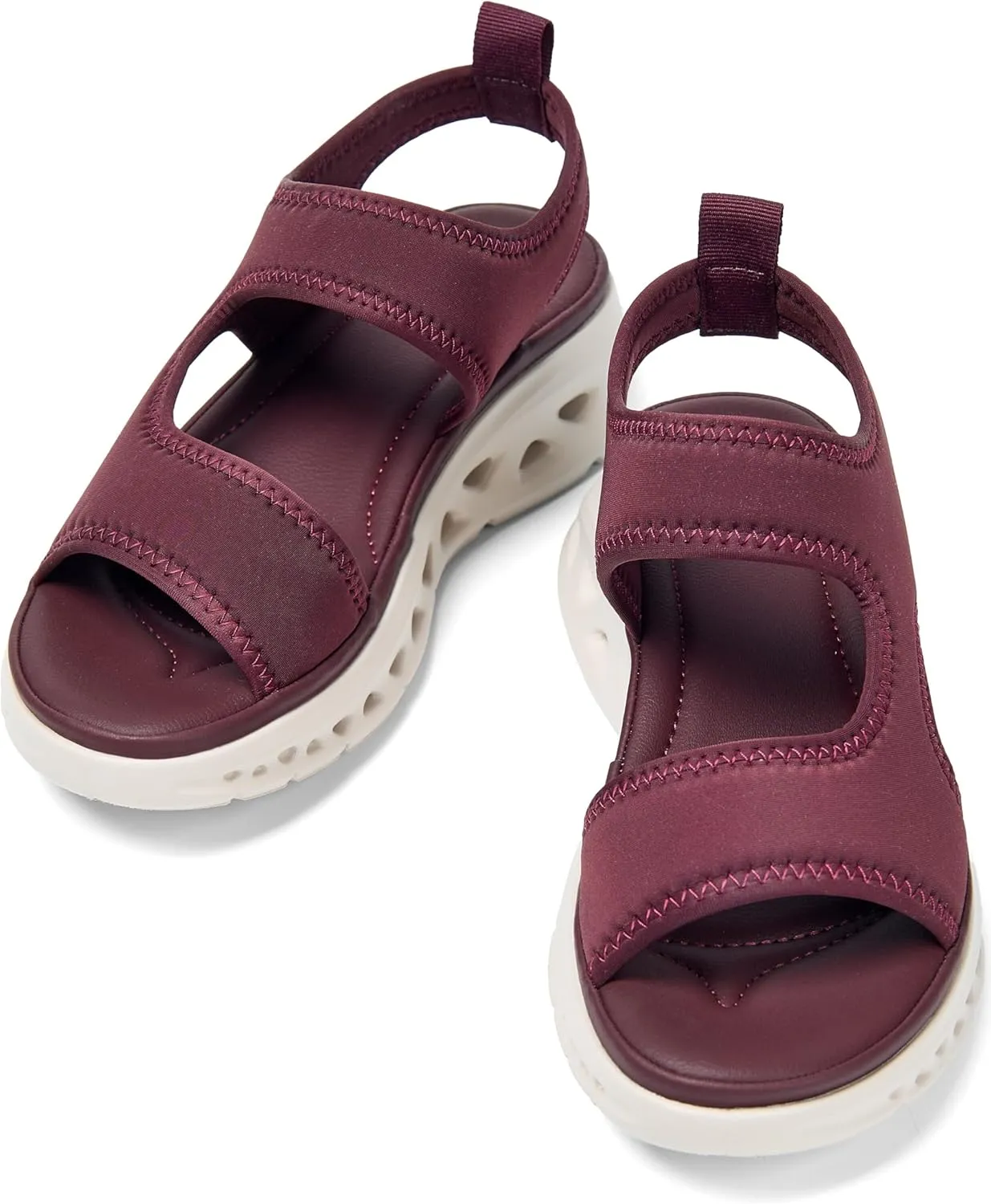 UBFEN Womens Sport Sandals with Elastic Ankle Strap - Comfortable Walking Casual Open Toe Summer Wedge Sandals