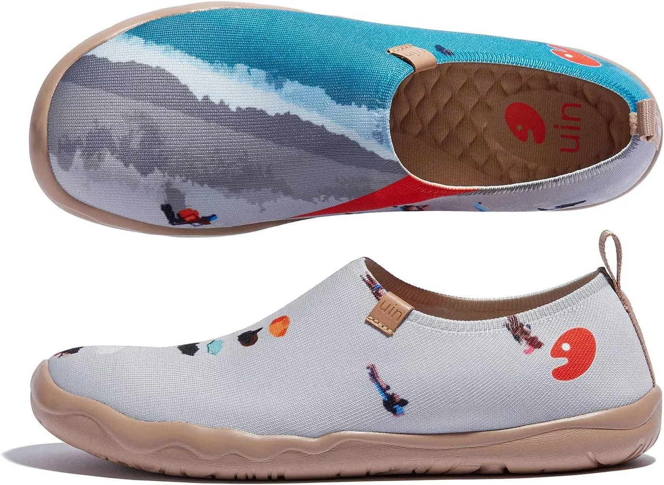 UIN Men's Loafers Painted Travel Shoes Slip On Knitted Walking Shoes Casual Lightweight Comfort Fashion Sneaker Toledo