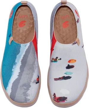 UIN Men's Loafers Painted Travel Shoes Slip On Knitted Walking Shoes Casual Lightweight Comfort Fashion Sneaker Toledo